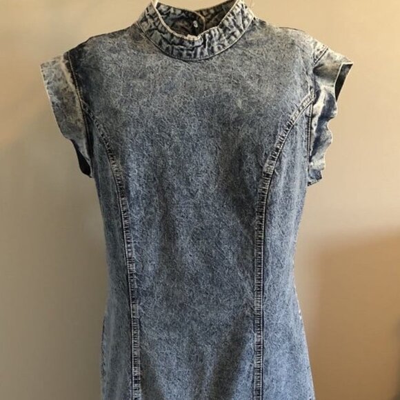 Vintage 90s Backless Jean Dress (M) - Picture 1 of 4